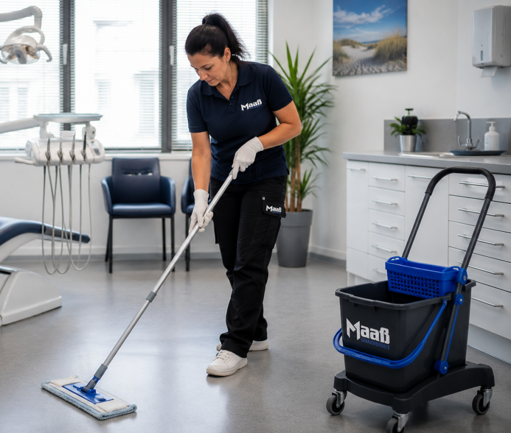 Professionelle Reinigung einer medizinischen Praxis